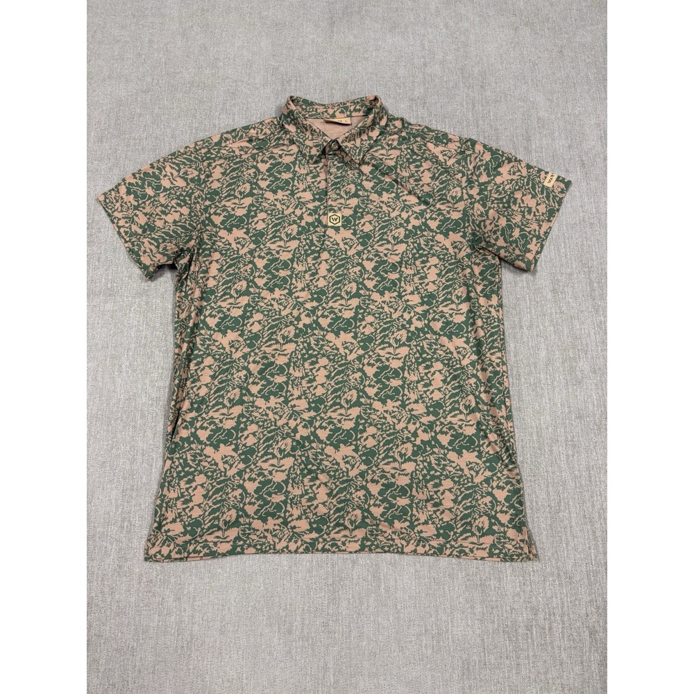 Warrior Company Tactical Camo Floral Polo Shirt Mens Large Performance